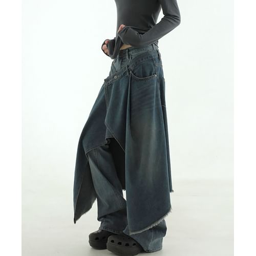 新作★pp*closet★GIRLY DENIM APRON SKIRT ★40 新作☆pp*closet☆GIRLY DENIM APRON かつい SKIRT ☆40
