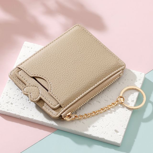 Taomicmic-PVC Panel Faux Leather Card Holder