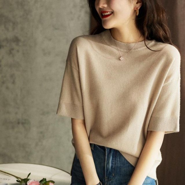 Hazie ElbowSleeve Knit Top YesStyle
