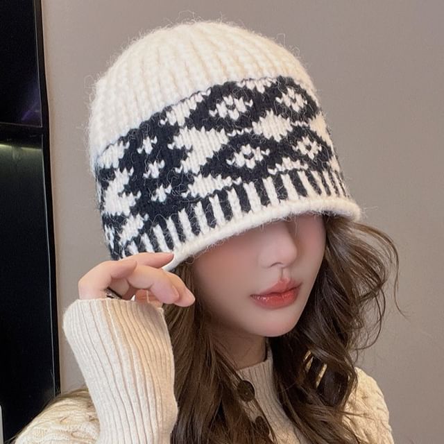 Raconteur-Argyle Knit Beanie