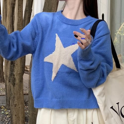 Star patterned sweater sale