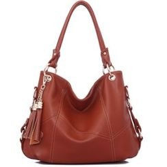 Mayanne - Tasseled Faux Leather Hand Bag