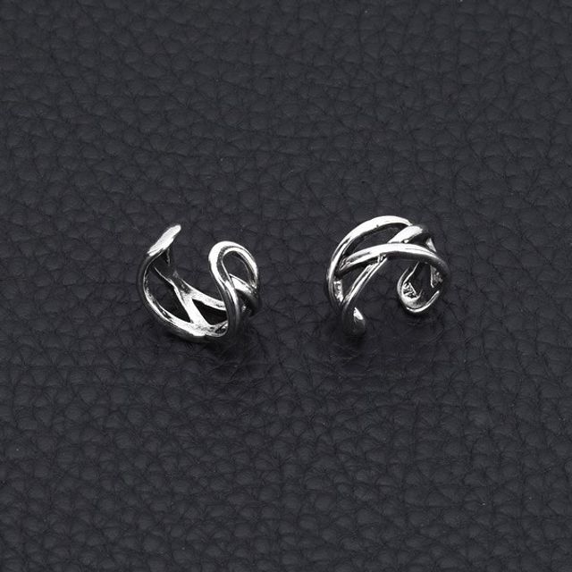 Juanitro-Layered Alloy Cuff Earring