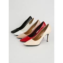 Styleonme - Pointy-Toe Patent Stilettos in 2 Designs Styleonme - Pointy-Toe Patent Stilettos in 2 Designs