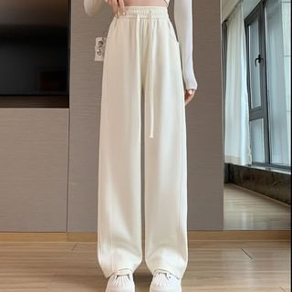 Dovitade High Waist Plain Wide Leg Sweatpants Sale