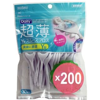 EBISU - Daily Ultra Thin Y-Shaped Smooth Floss (x200) (Bulk Box)