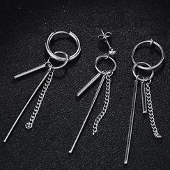 Soosina - Stainless Steel Chain & Bar Earrings Soosina - Stainless Steel Chain & Bar Earrings