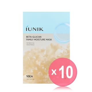 iUNIK - Beta-Glucan Family Moisture Mask Set (x10) (Bulk Box)