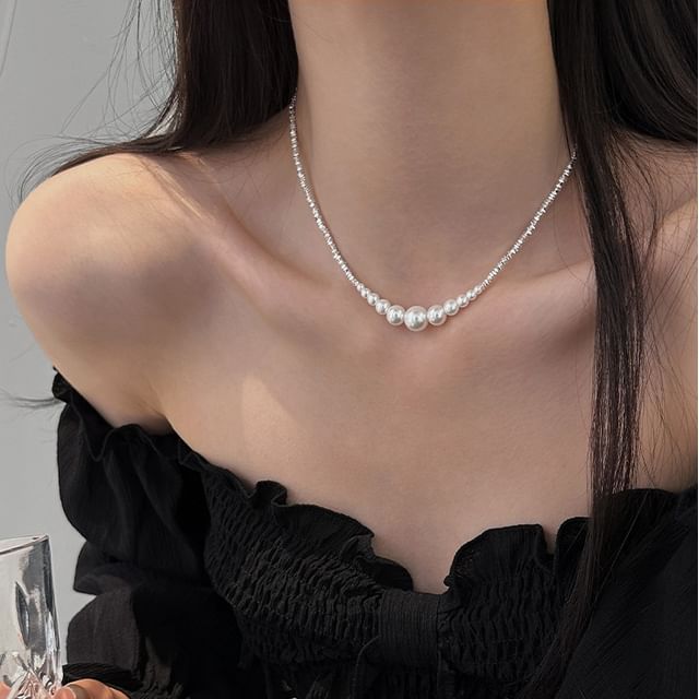 Jael-Faux Pearl Necklace