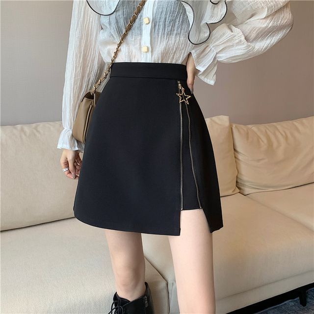 A line mini 2025 skirt with zip