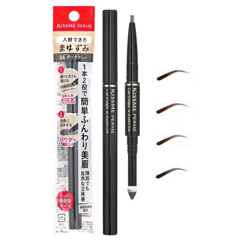 KISSME FERME Cartridge Double Eyebrow – Brauntönung Für Natürliche, Definierte Augenbrauen