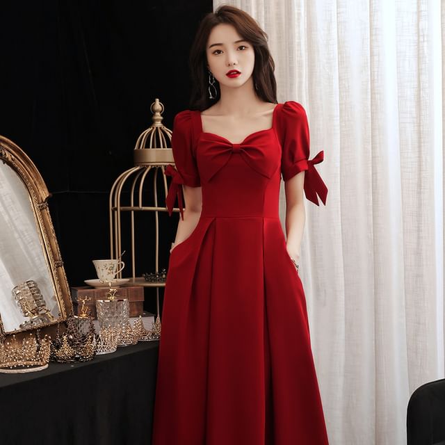green emerald velvet dress Purple Plus Size Wedding Guest Dresses EP00461, 6 main image 0