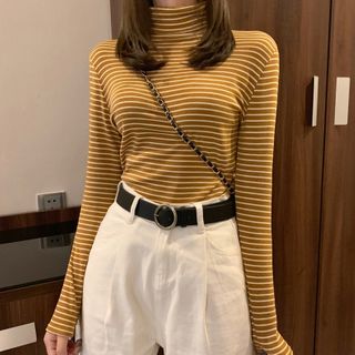 fleece mock turtleneck