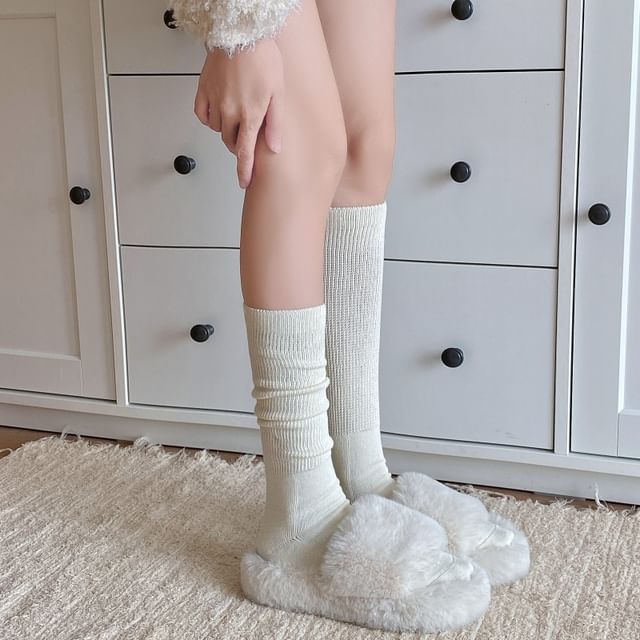 Gentiana-Plain Tall Socks