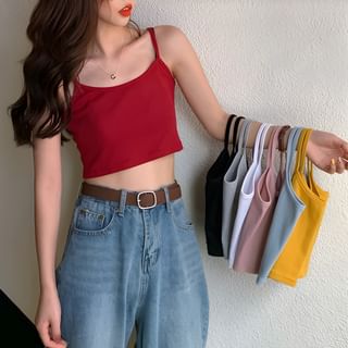 Plain Cropped Camisole Top