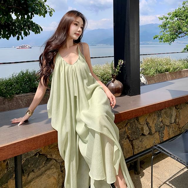 chinese dress ladies Women's Oviler A-Line Gathered Mesh Maxi Dress S/M/L/Customize Black Mean Blvd Black / M