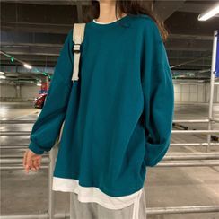 bloomingtide - Mock Two-Piece Sweatshirt bloomingtide - Mock Two-Piece Sweatshirt