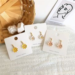 Kiksuya - Alloy Flower Dangle Earring Kiksuya - Alloy Flower Dangle Earring