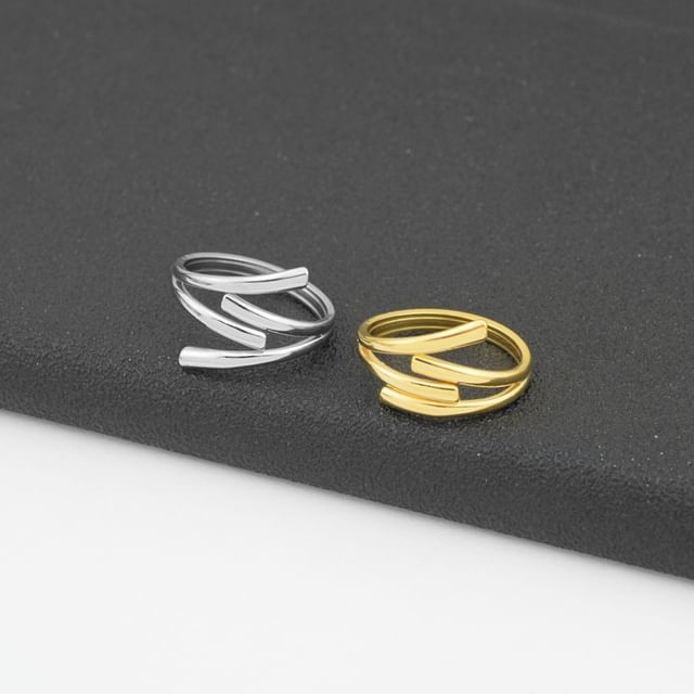 Juanitro-Layered Stainless Steel Open Ring