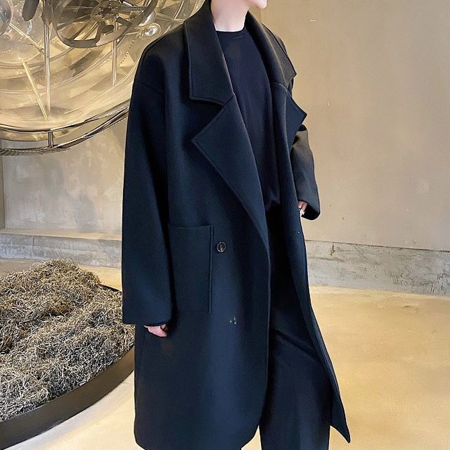 Bjorn Double Breasted Woolen Coat YesStyle