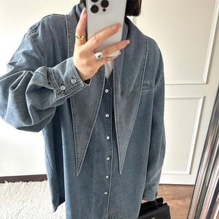 Alfie-Washed Button-Up Denim Jacket