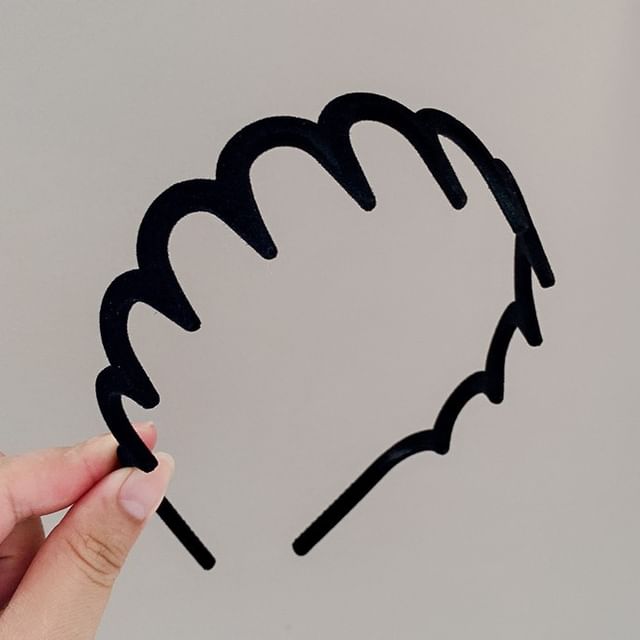 enthice-Plain Scallop Edge Headband