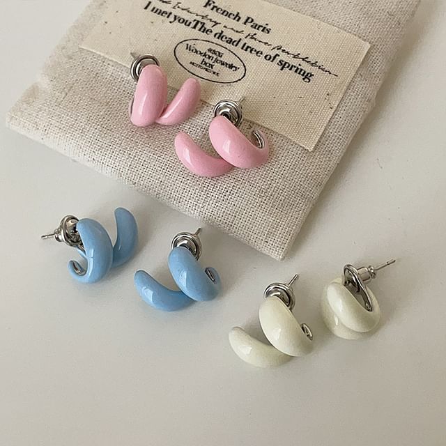 Panda Dama-Glaze Hoop Earring