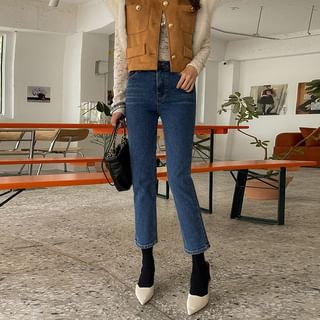 DABAGIRL Fleece-Lined Slim-Fit Jeans