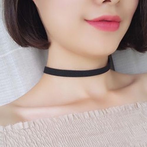 Calypso Faux Suede Choker Black 5cm