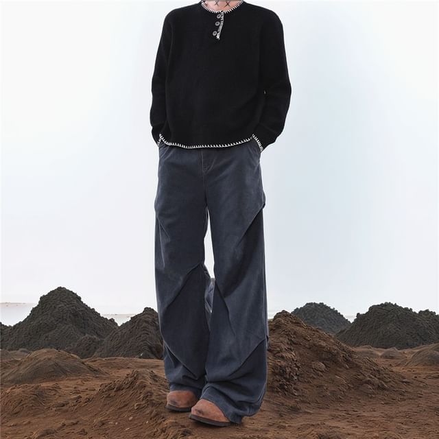 2DAWGS-Mid Rise Plain Wide Leg Pants