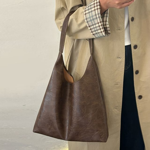 Bolso-Faux Leather Tote Bag