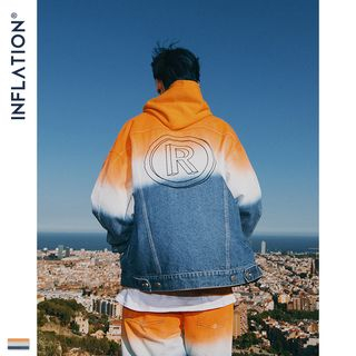 Newin-Couple Gradient Denim Jacket