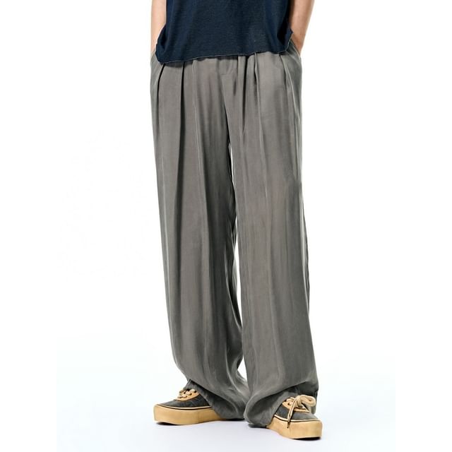 Newin-COOLMAX Pleated Wide-Leg Pants
