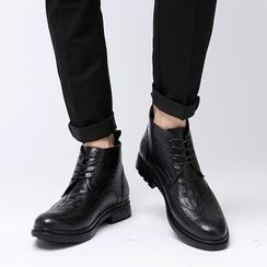 WeWolf - Genuine-Leather Lace-Up Short Boots