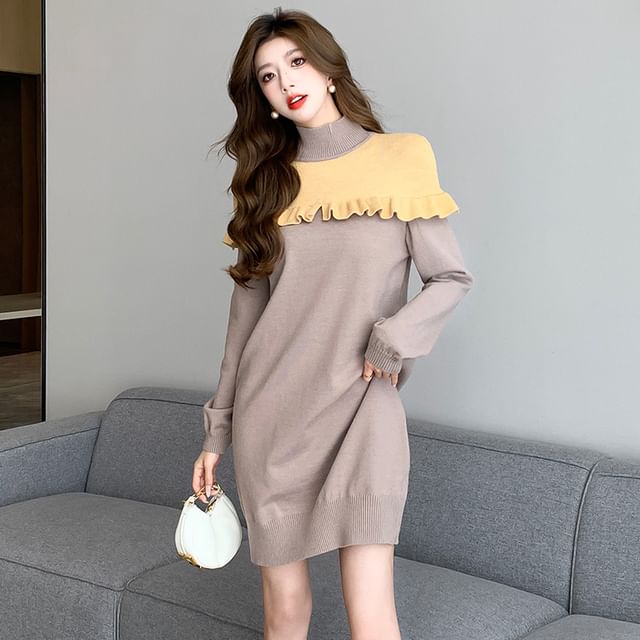 knee length dresses for ladies Cozy In Knit Sweater Mini Dress