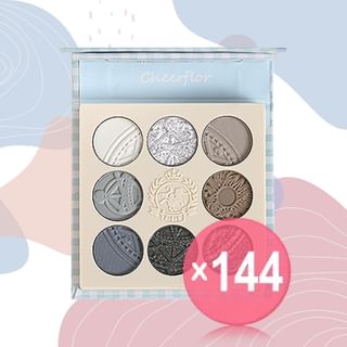 CHEERFLOR - Farley Garden Magic Circle Embossed Eyeshadow - CFR971 Haze Blue (x144) (Bulk Box)