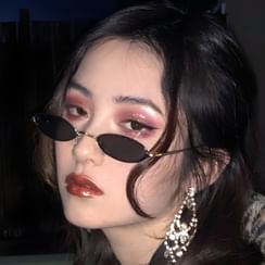 Aisyi - Retro Oval Metal Frame Glasses Aisyi - Retro Oval Metal Frame Glasses