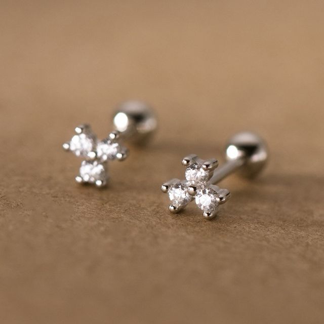 A-ROCH-Rhinestone Sterling Silver Earring