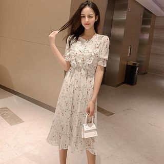 chiffon dress midi