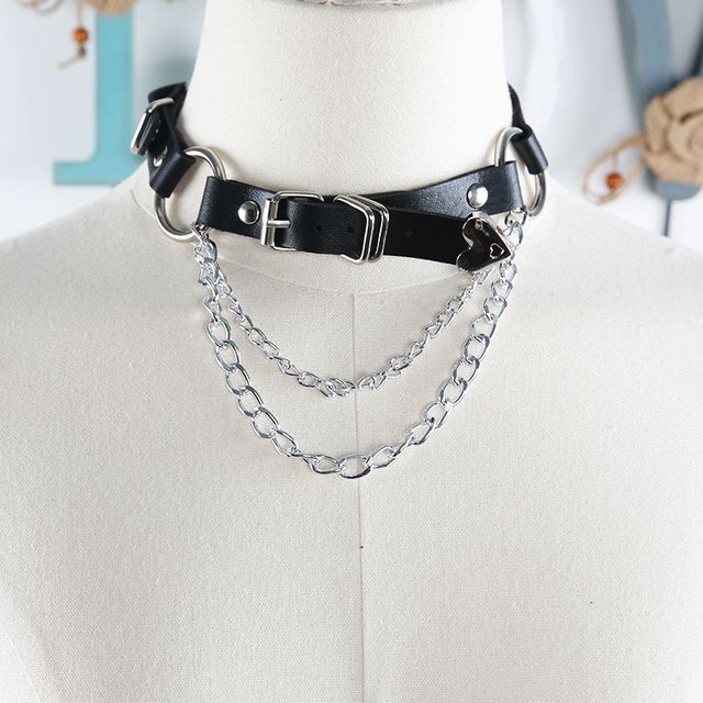 Rofuka-Faux Leather Choker Various Designs