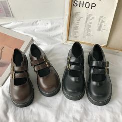 Bolitin - Round-Toe Double-Strap Mary Jane Flats Bolitin - Round-Toe Double-Strap Mary Jane Flats