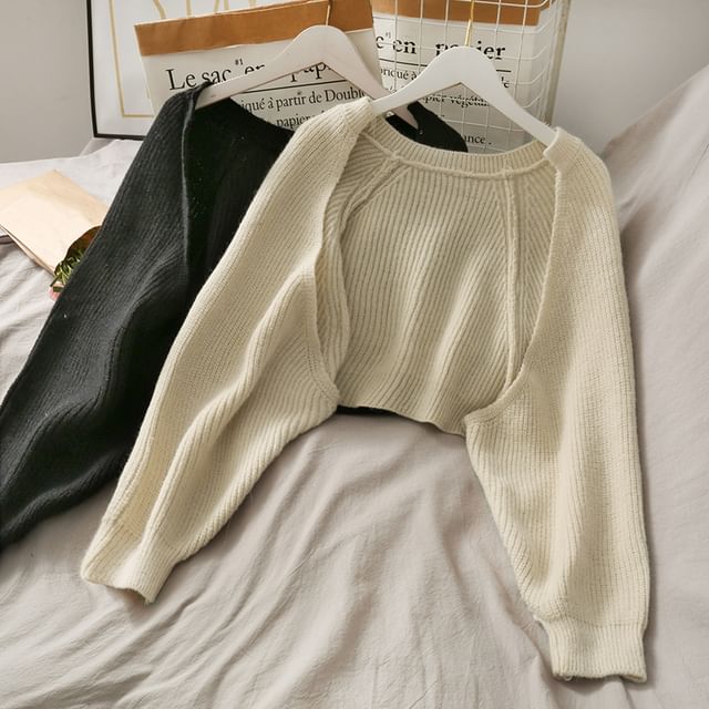 Lemongrass - Open-Front Knit Shrug 