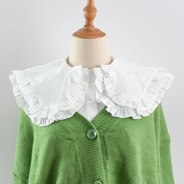 MIOW-Plain Ruffle Layered Decorative Collar