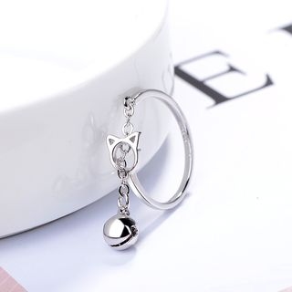 Knick Knack-Cat Bell Open Ring-One Size