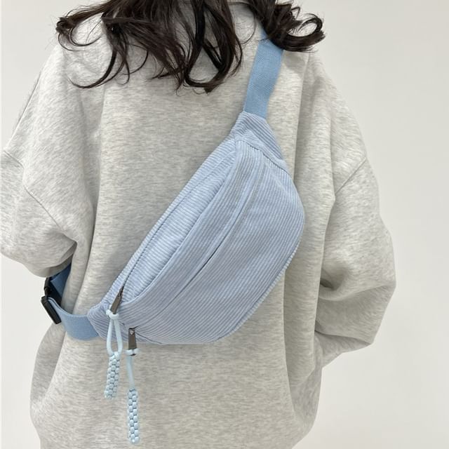 HOVERUP-Plain Corduroy Belt Bag