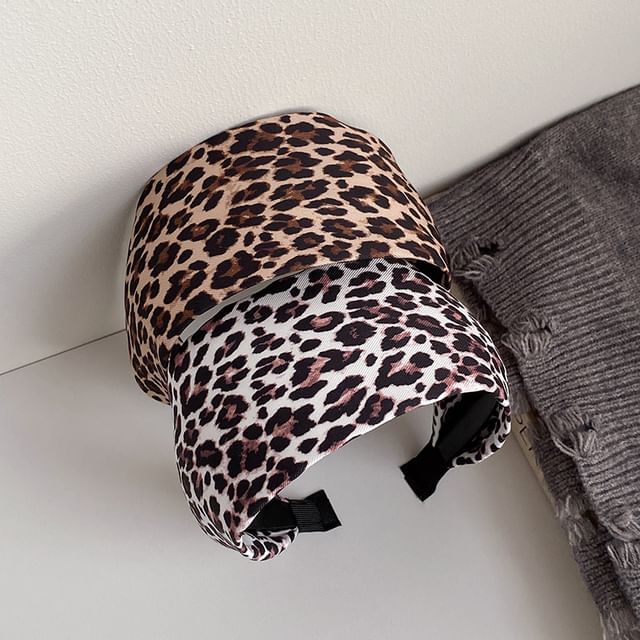 Kiren-Leopard Print Fabric Headband