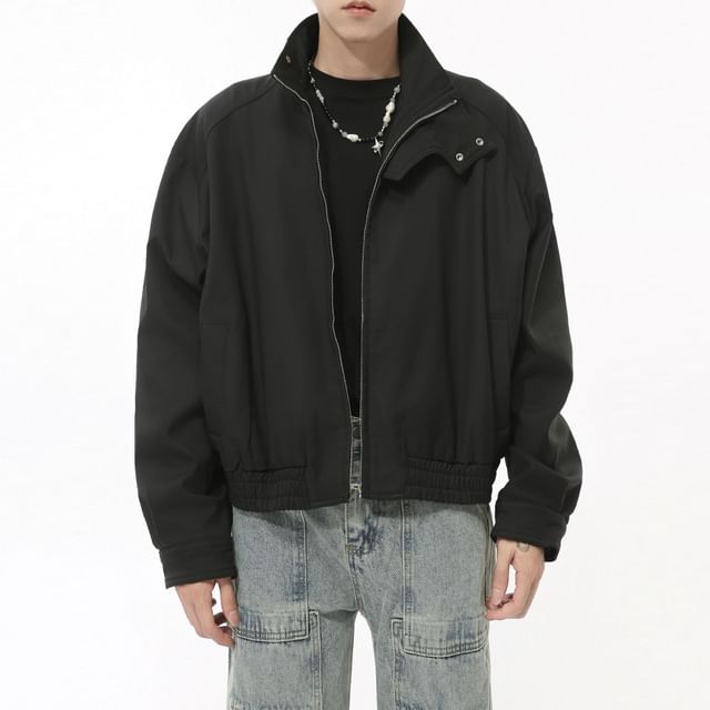 FAERIS-Plain Zip Jacket