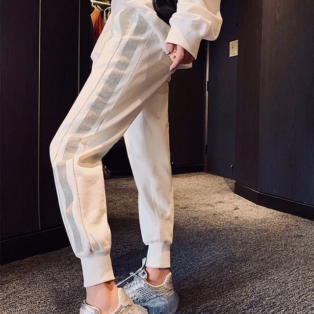 Everose-Rhinestone Harem Pants