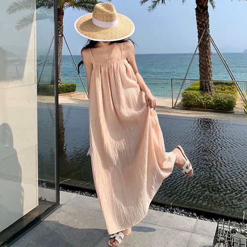 Square neck spaghetti outlet strap maxi dress