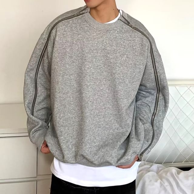 Blueforce-Crewneck Zipped Sweatshirt